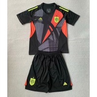 Camiseta España Portero Segunda Equipación Replica Eurocopa 2024 para niños mangas cortas (+ Pantalones cortos)